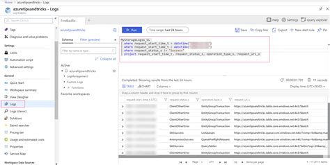 Access example queries through the Azure Monitor Log Analytics UI: Go to your Log Analytics workspace, and then select Logs. . Azure log analytics query examples